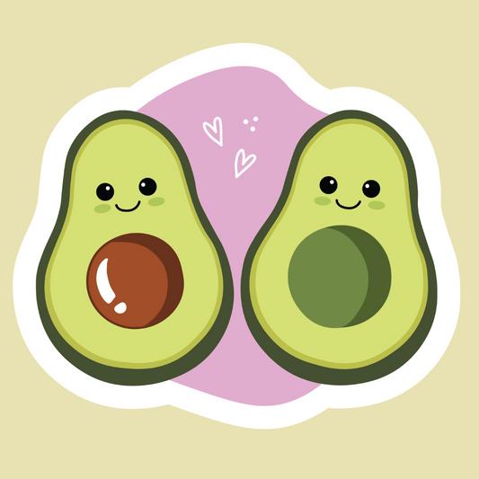 Avocado Cuties Vinyl Sticker (4" Width)